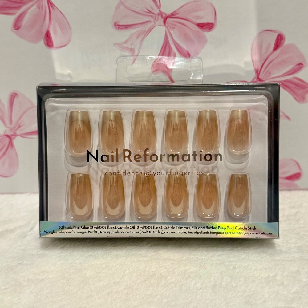 Nail Reformation 32pc Press‎ On Nails Beige Glossy